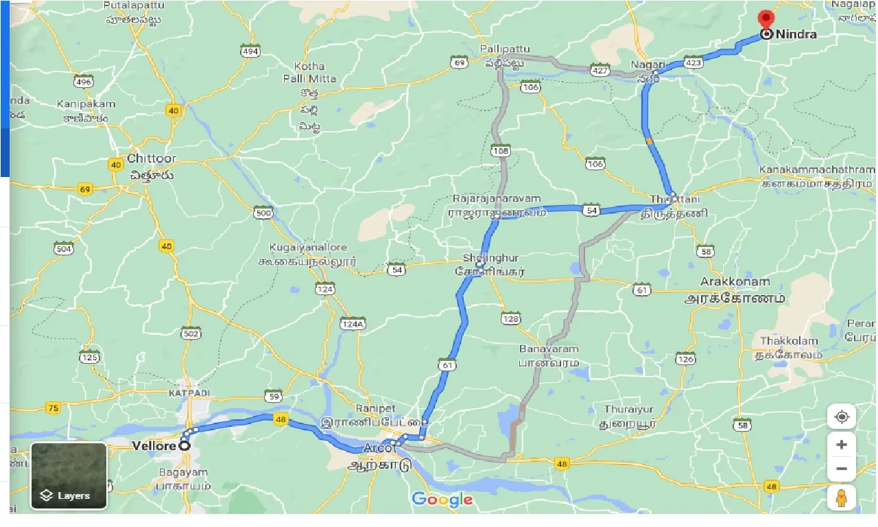 vellore-to-nindra-taxi