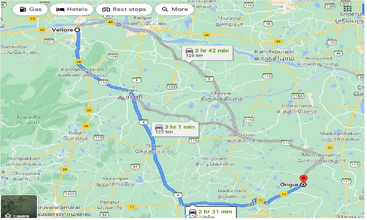 vellore-to-ongur-one-way