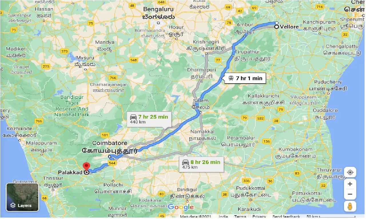 vellore-to-palakkad-taxi