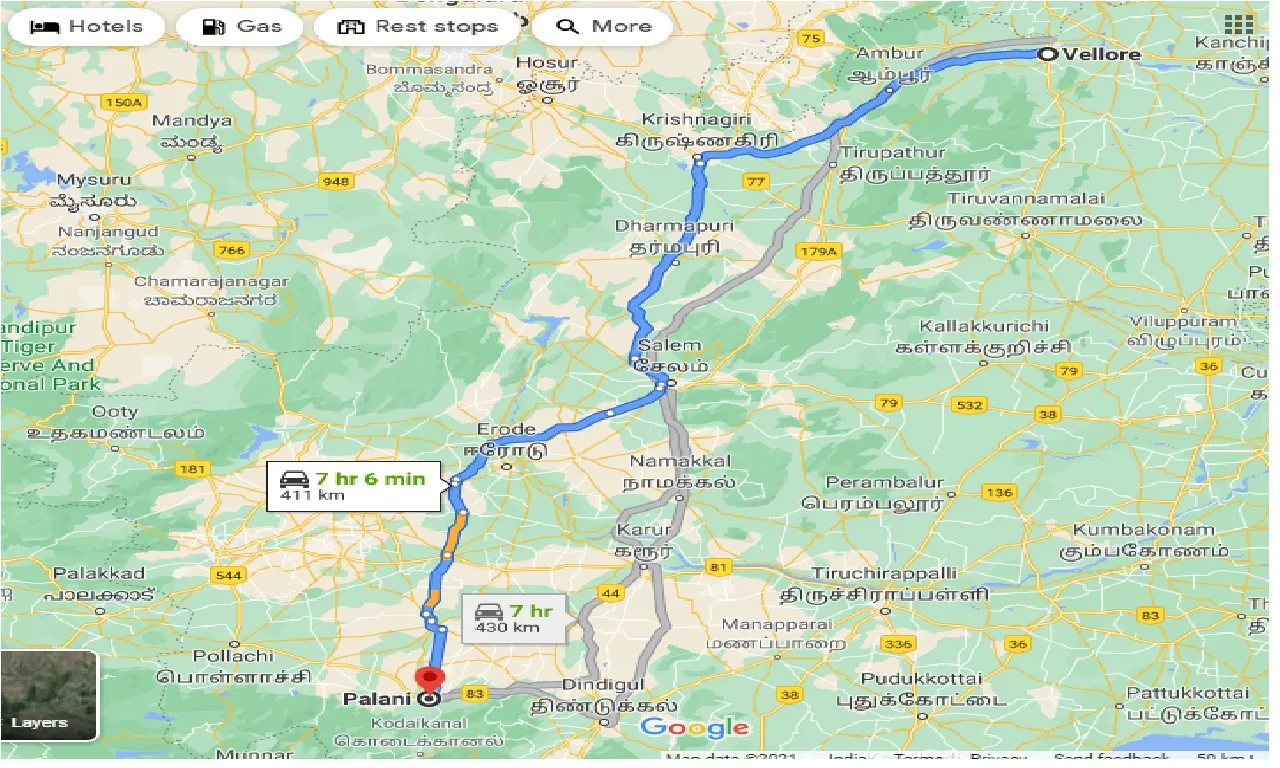 vellore-to-palani-taxi