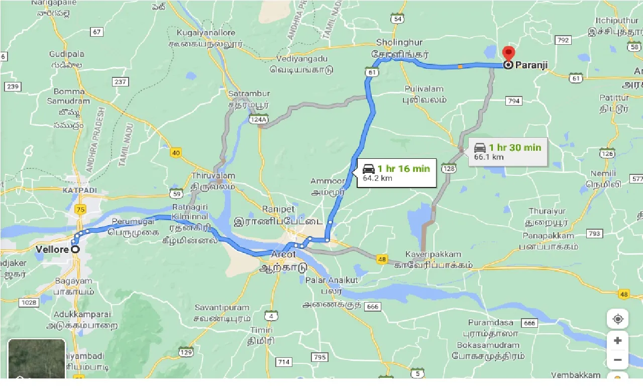 vellore-to-paranji-taxi