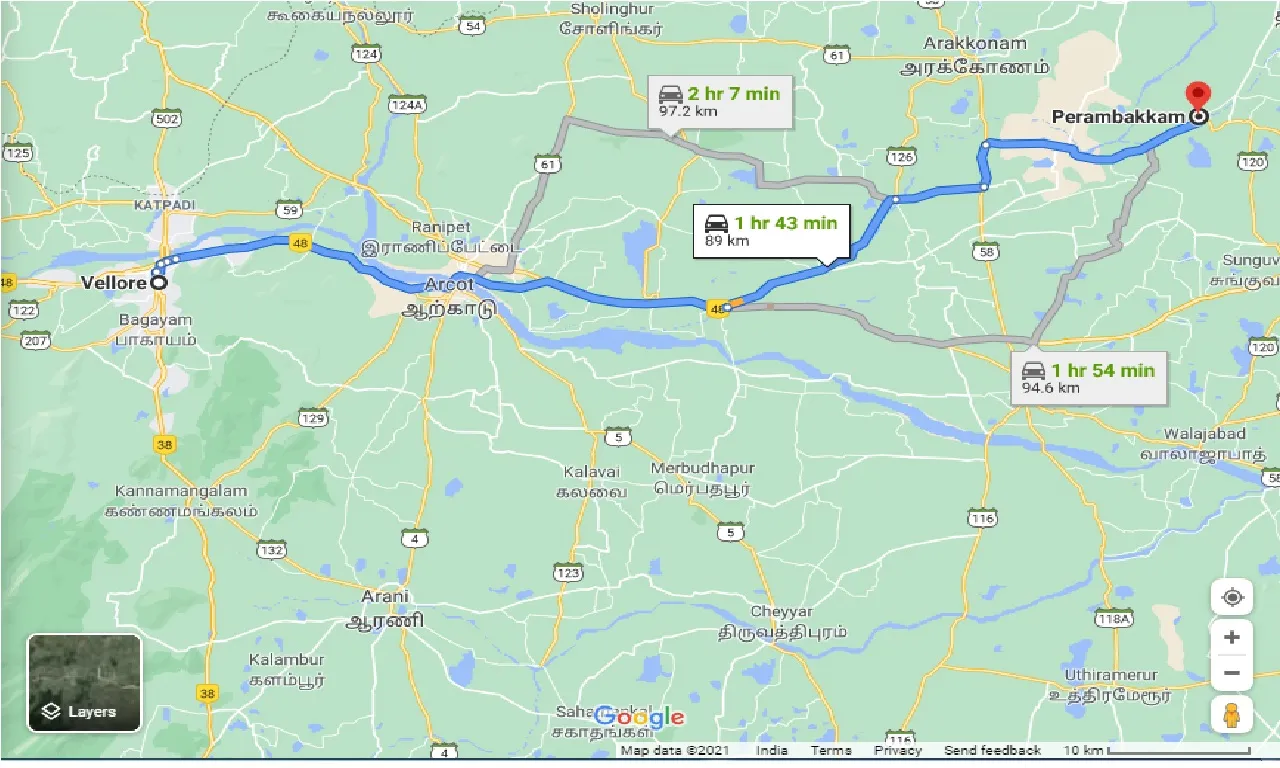 vellore-to-perambakkam-one-way
