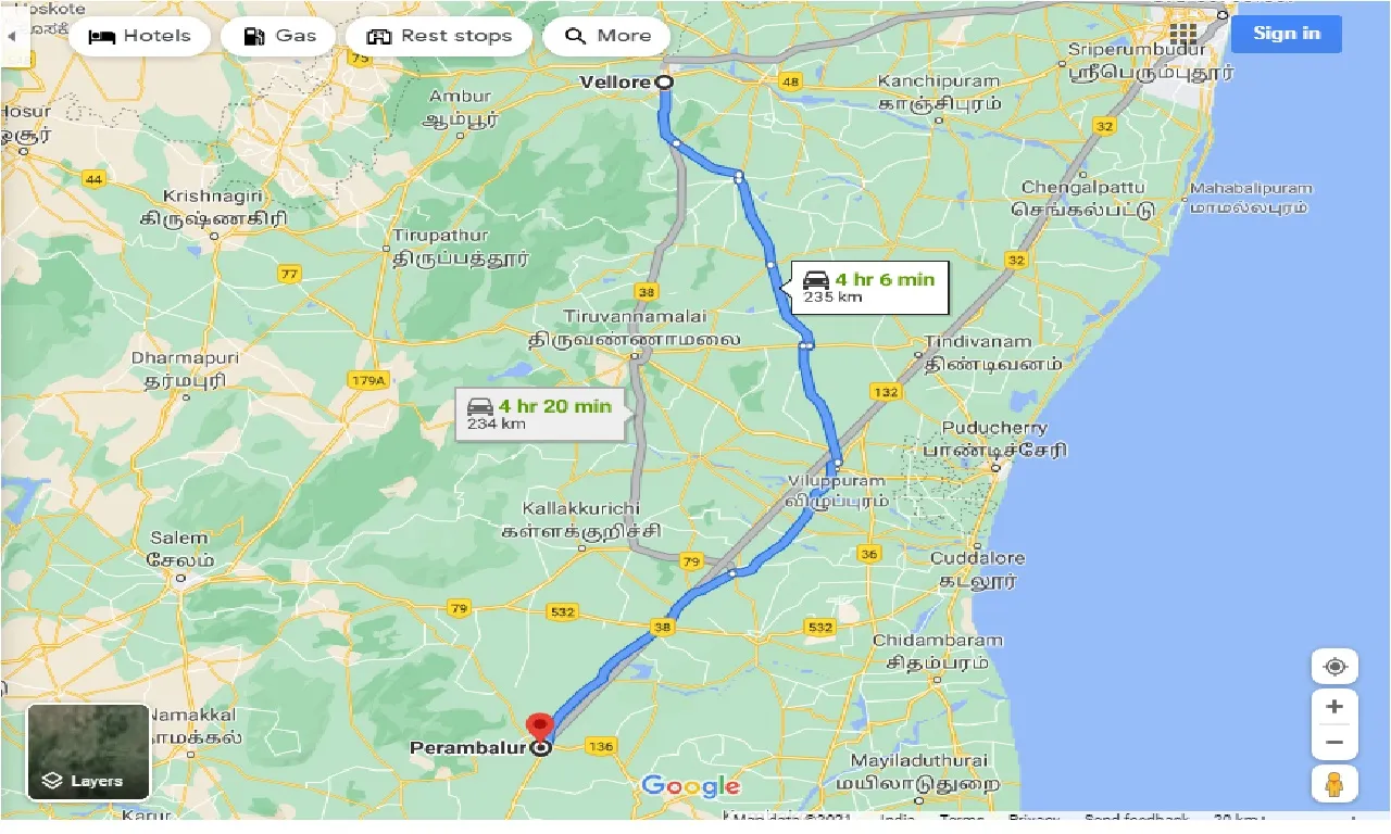 vellore-to-perambalur-one-way