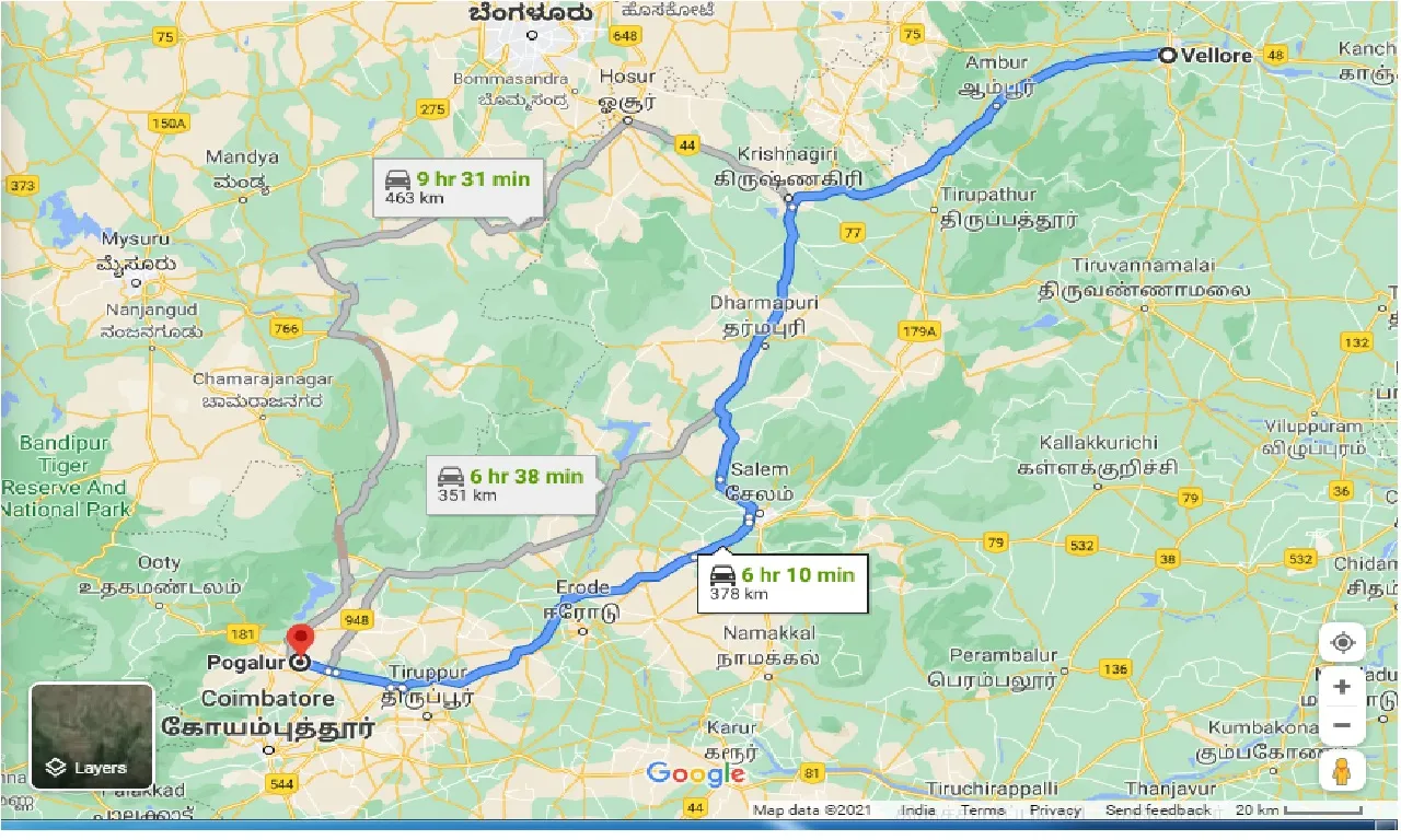 vellore-to-pogalur-one-way