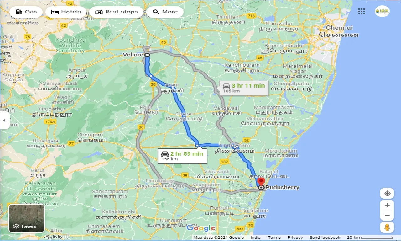 vellore-to-pondicherry-one-way