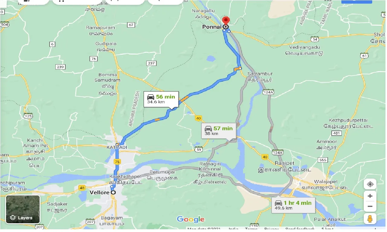 vellore-to-ponnai-taxi