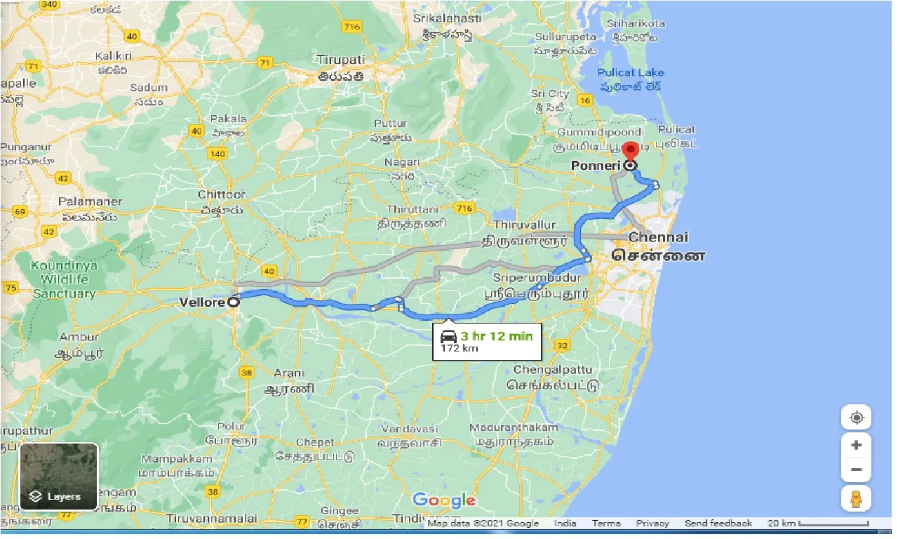 vellore-to-ponneri-taxi