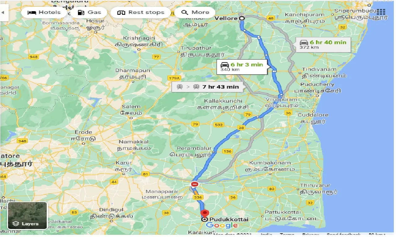 vellore-to-pudukkottai-taxi
