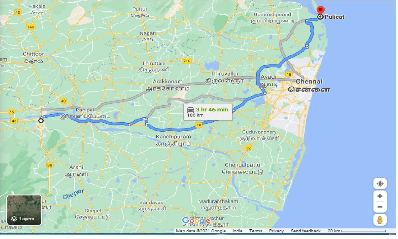 vellore-to-pulicat-one-way