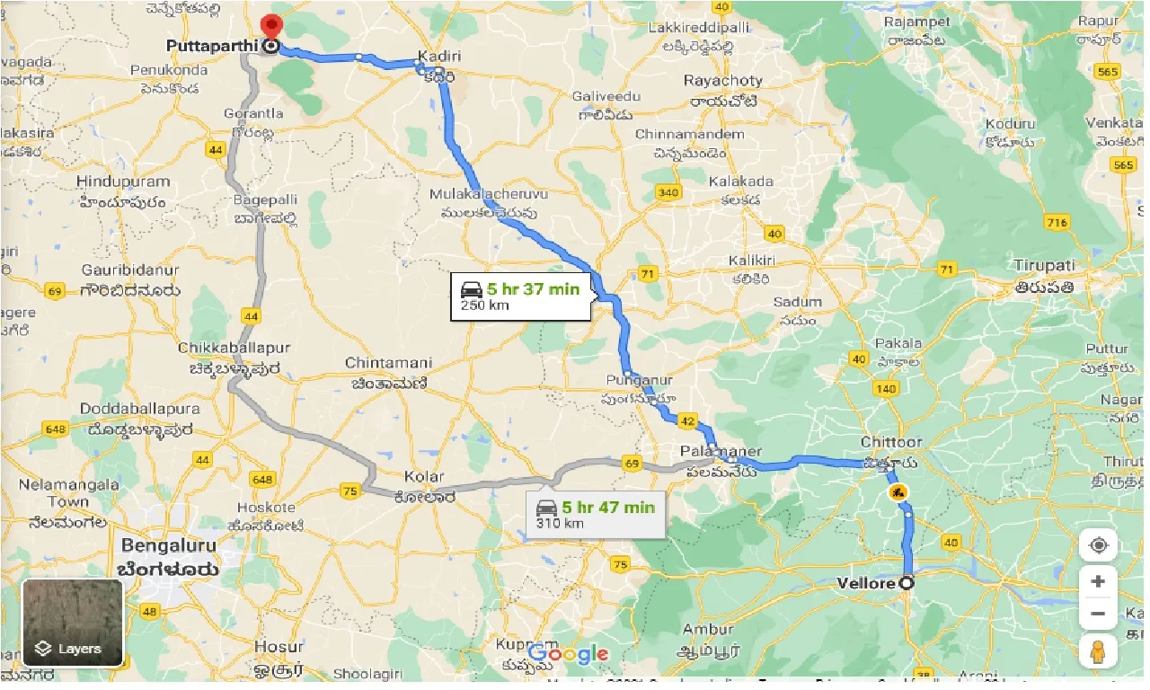 vellore-to-puttaparthi-one-way