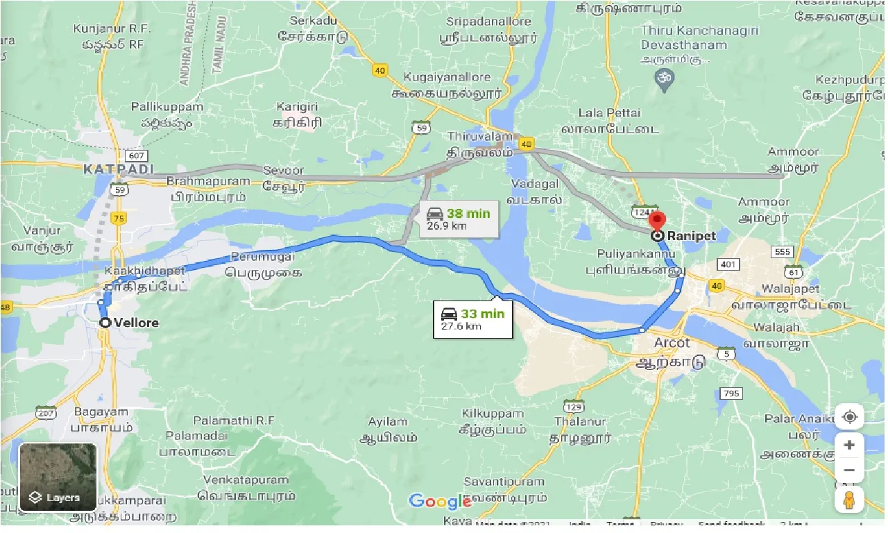 vellore-to-ranipet-taxi