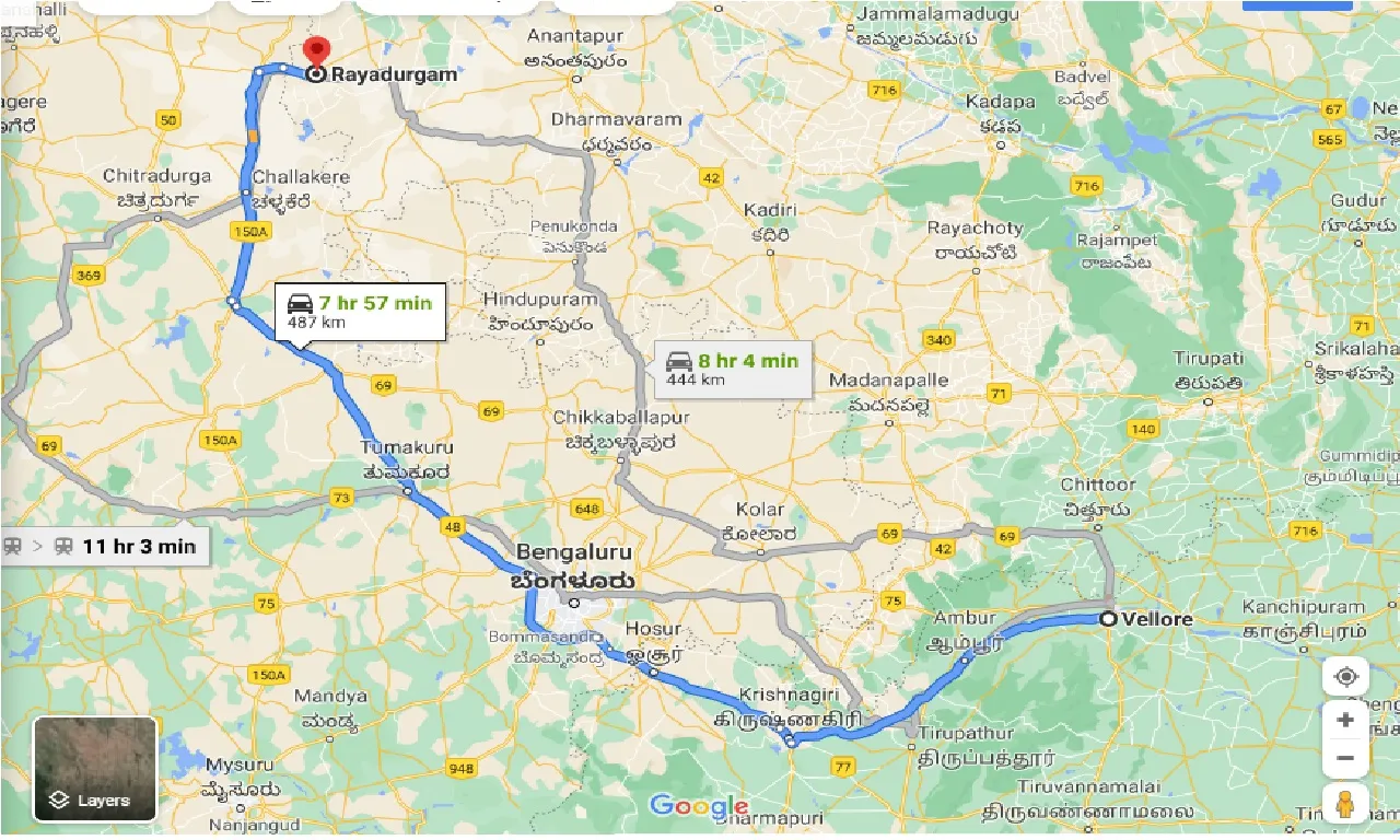 vellore-to-rayadurgam-taxi