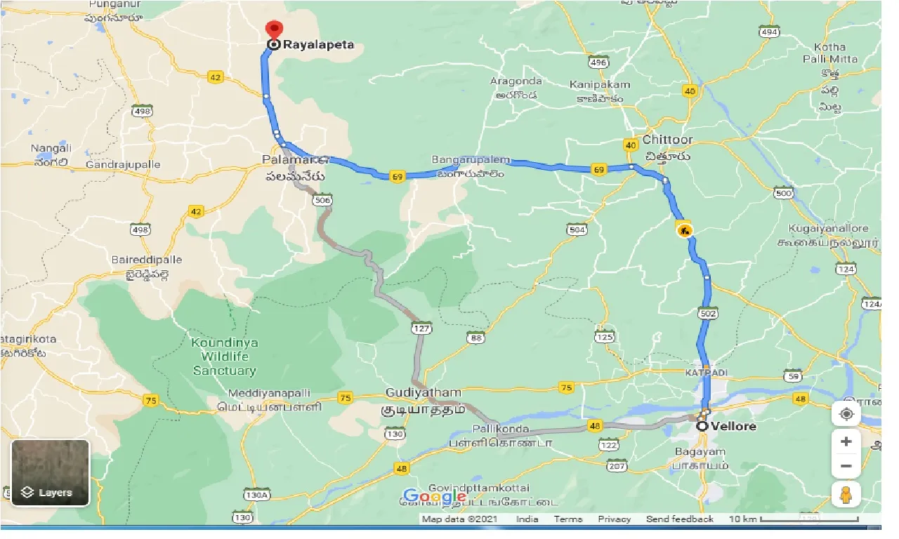 Vellore To Rayalapeta One Way vellore-to-rayalapeta-one-way