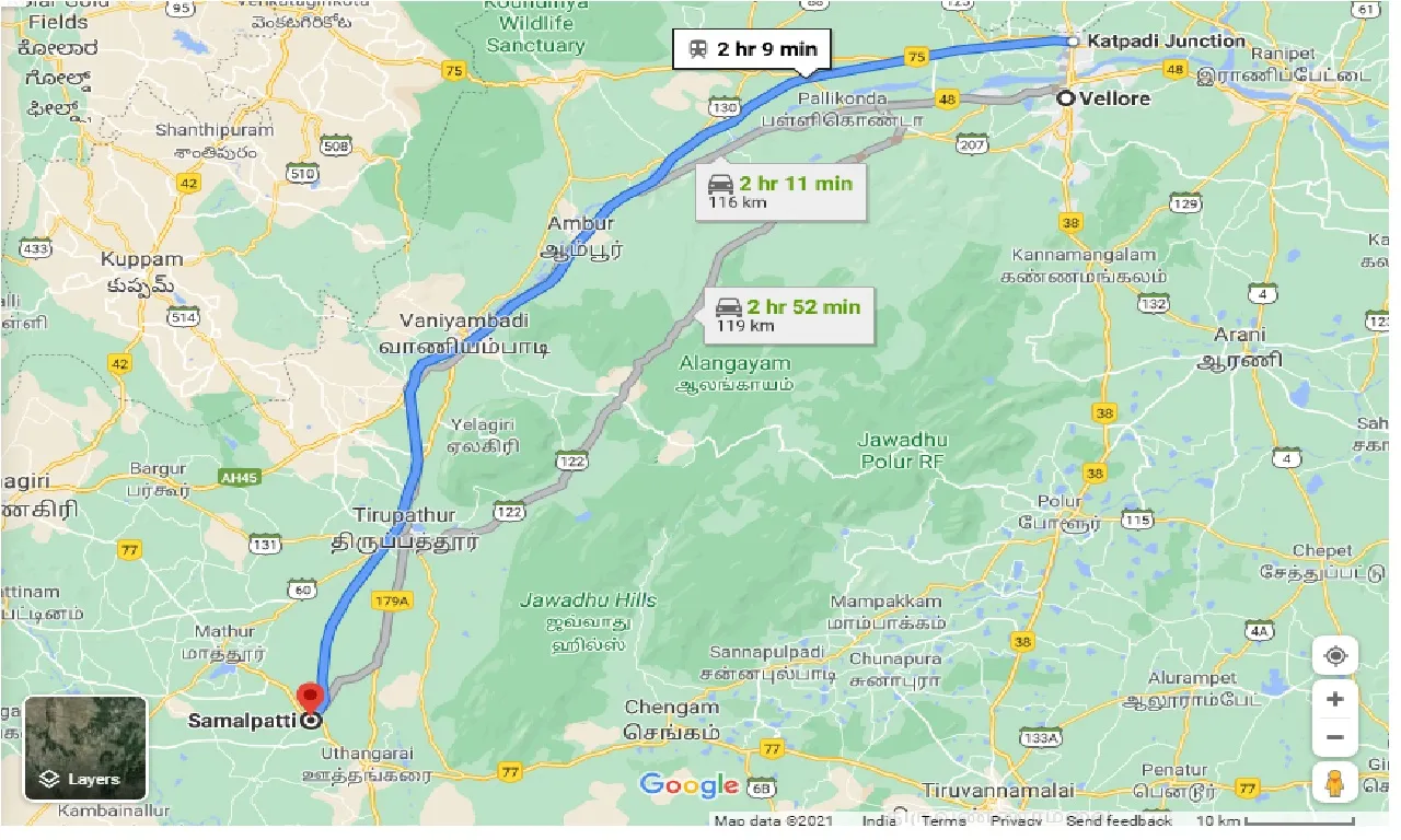 vellore-to-samalpatti-taxi