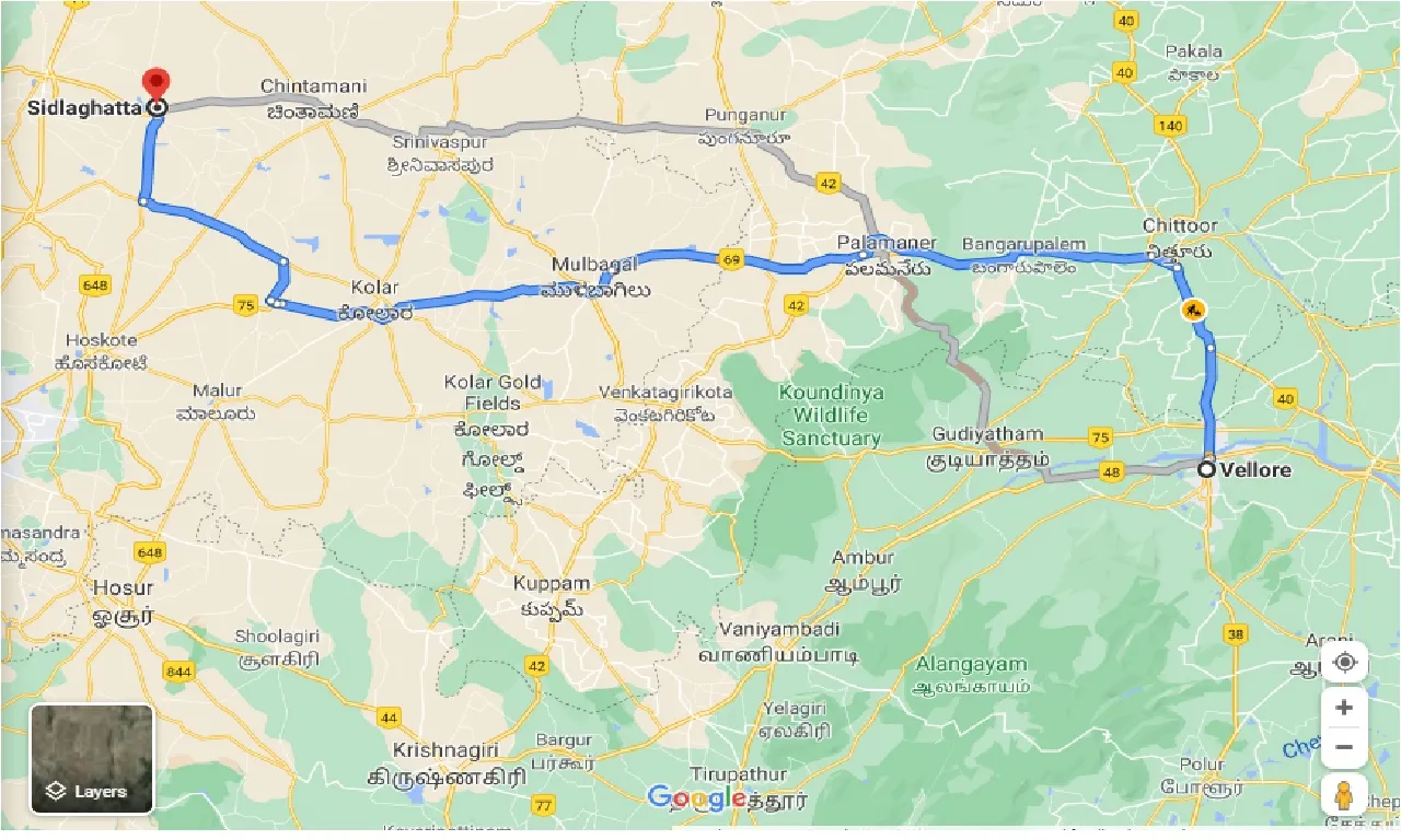 vellore-to-sidlaghatta-one-way