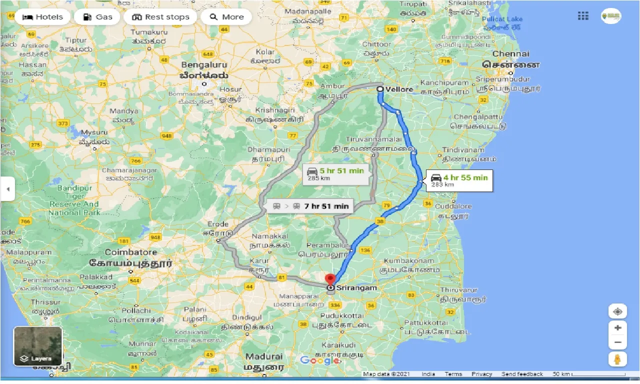 vellore-to-srirangam-one-way