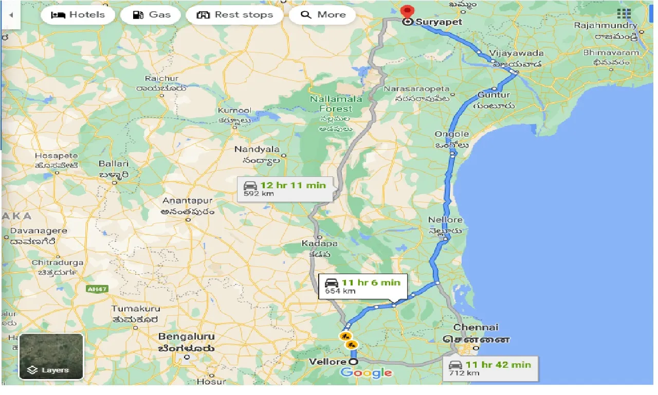 vellore-to-suryapet-one-way