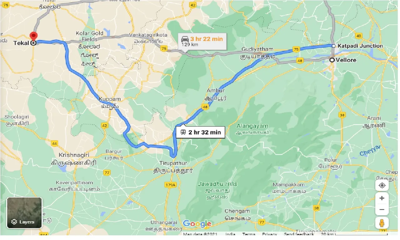 vellore-to-tekal-taxi