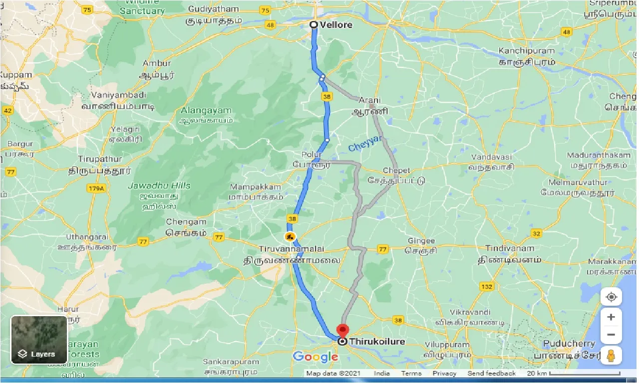 vellore-to-thirukoilure-one-way
