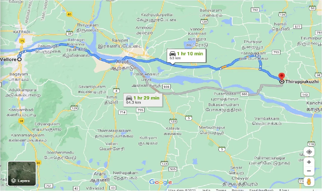 vellore-to-thriuppukuzhi-one-way