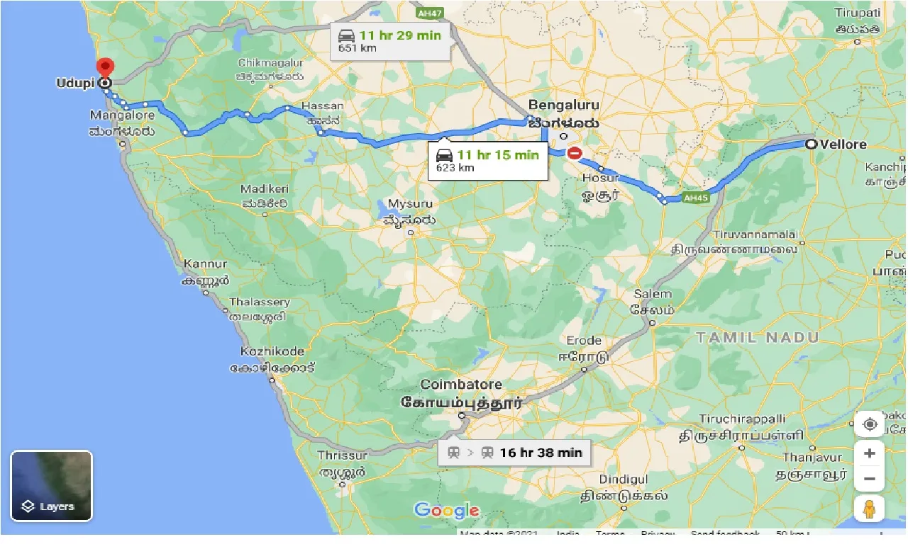 vellore-to-udupi-taxi