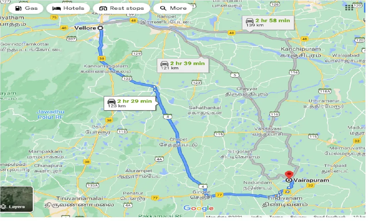 vellore-to-vairapuram-one-way