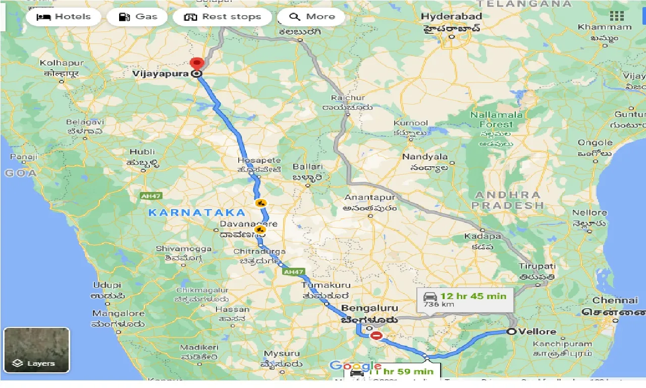 vellore-to-vijayapura-taxi