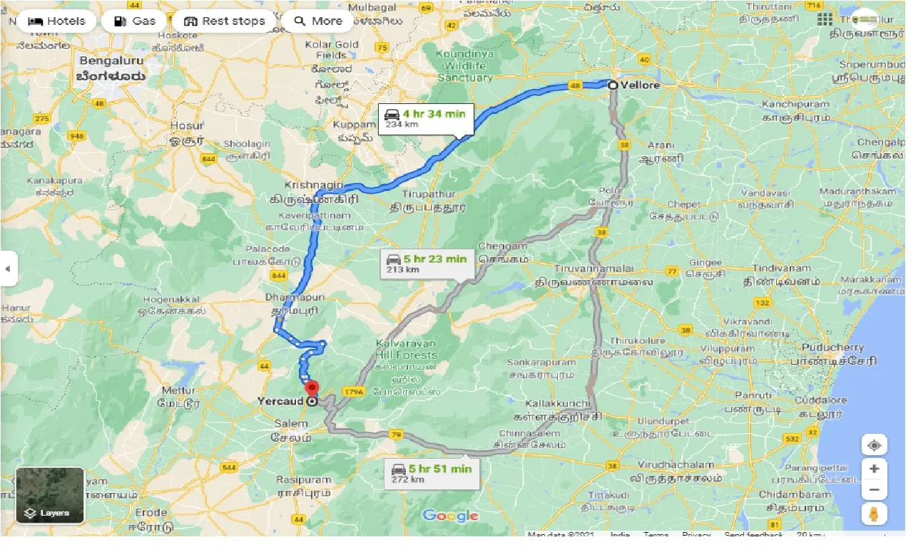 vellore-to-yercaud-round-trip