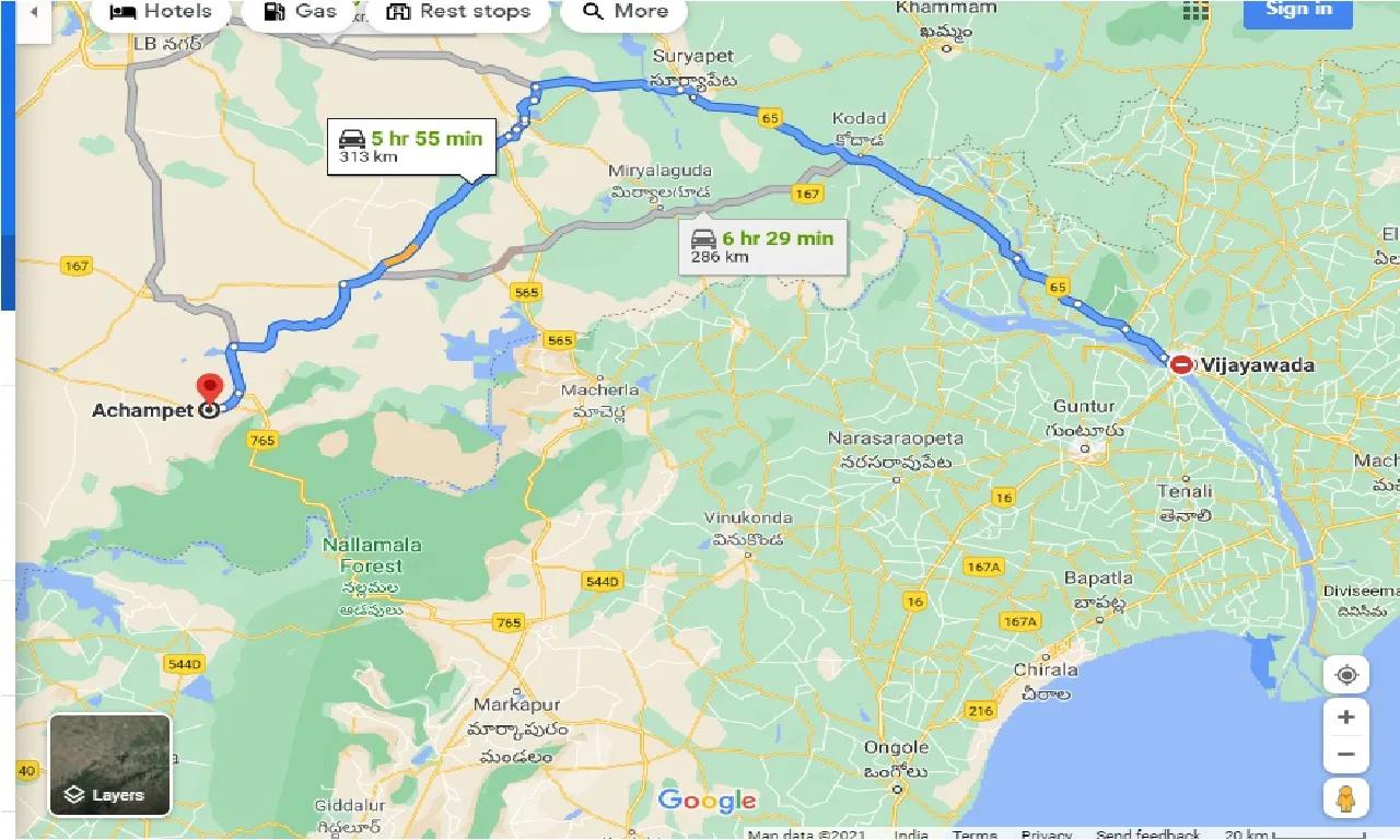 vijayawada-to-achampet-one-way