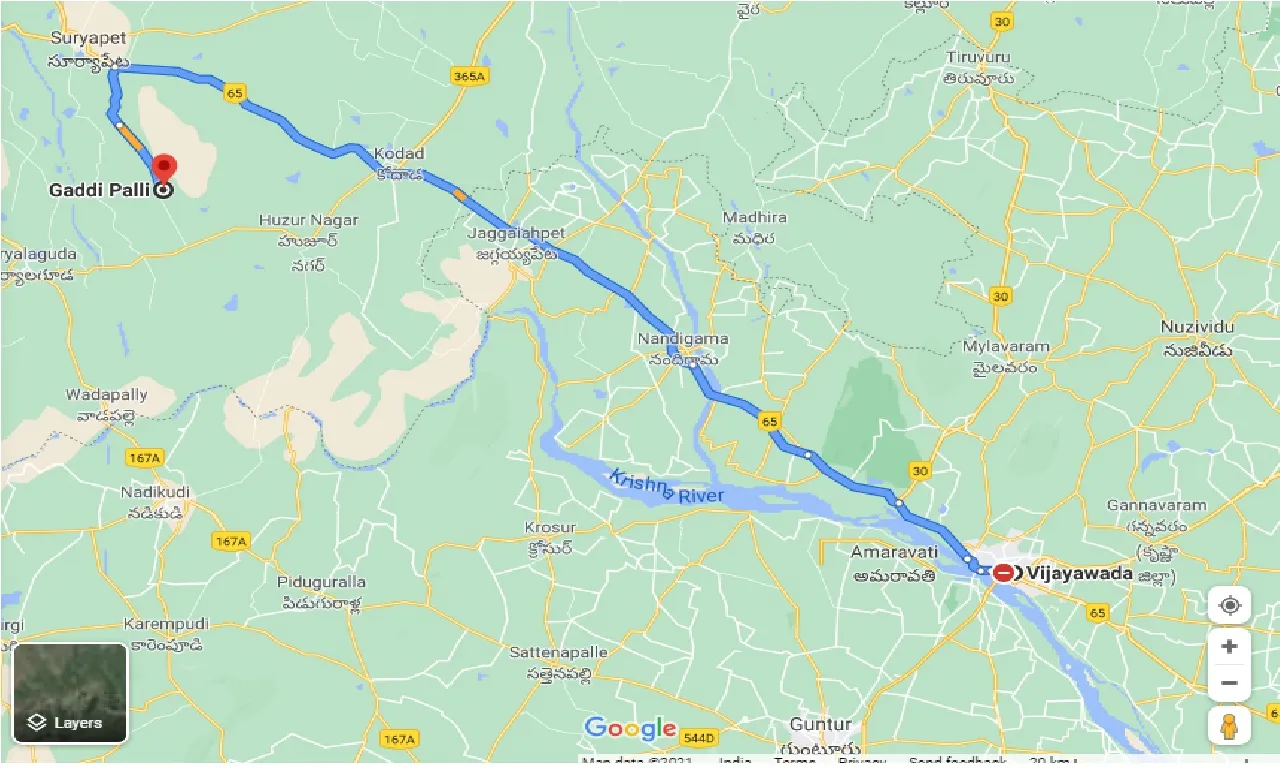 vijayawada-to-gaddi-palli-one-way