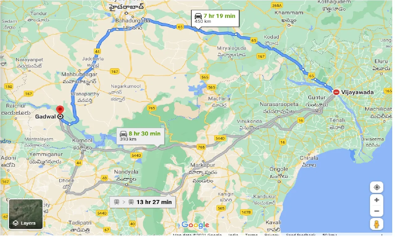 vijayawada-to-gadwal-taxi