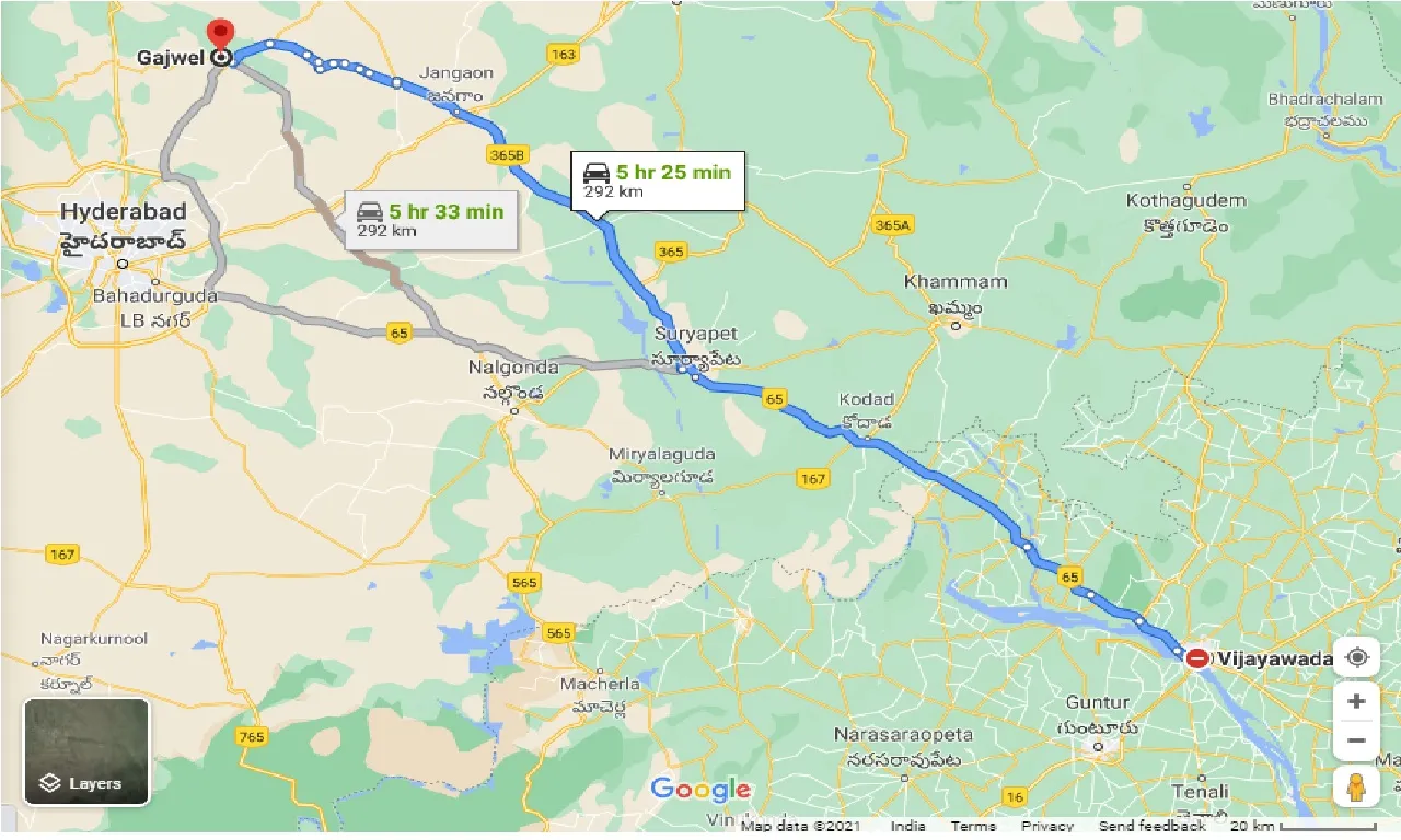 vijayawada-to-gajwel-one-way