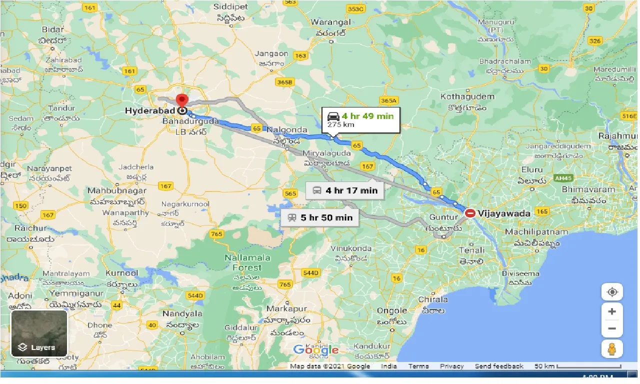 vijayawada-to-huzur-nagar-one-way