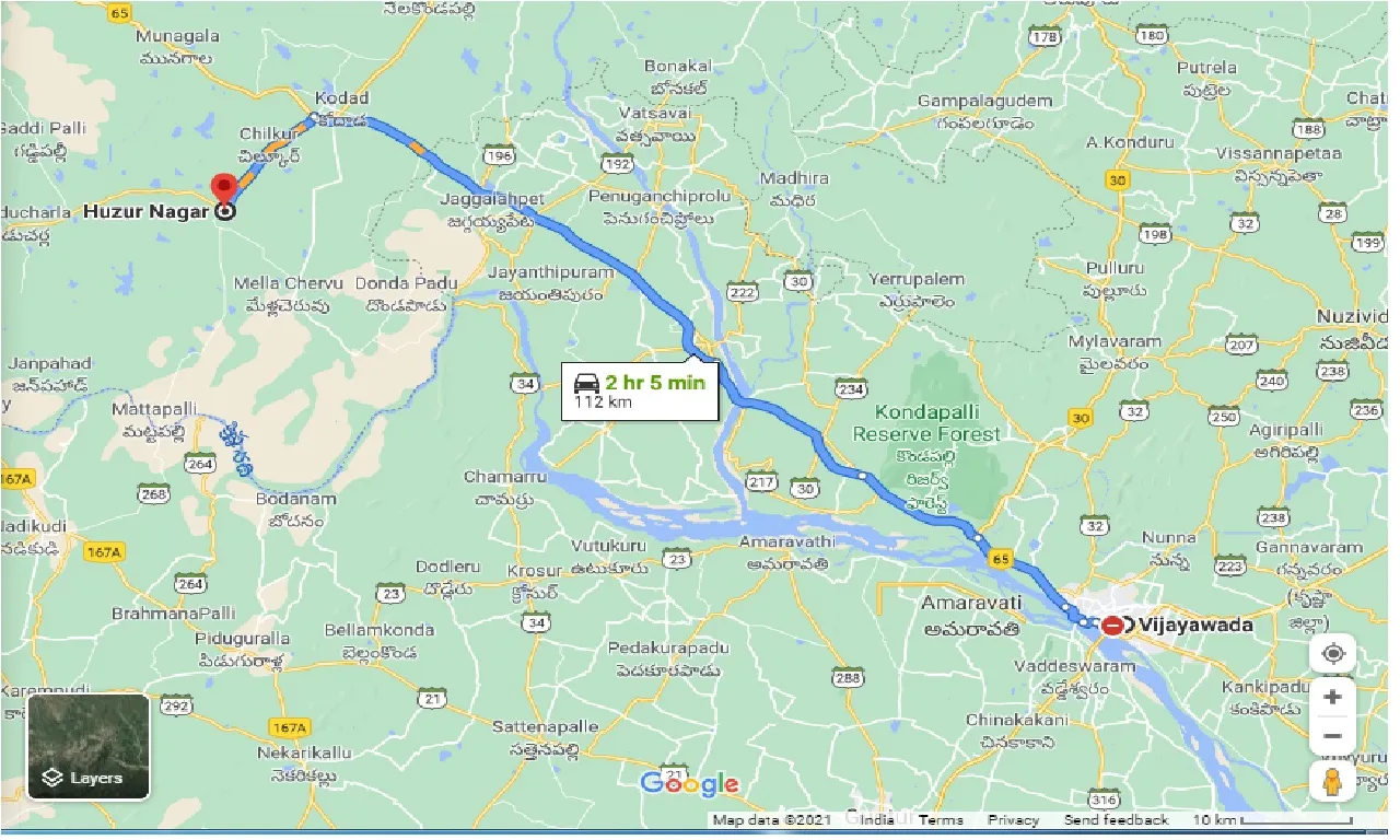 vijayawada-to-huzur-nagar-taxi