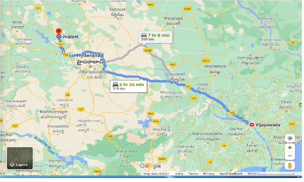 vijayawada-to-jogipet-taxi