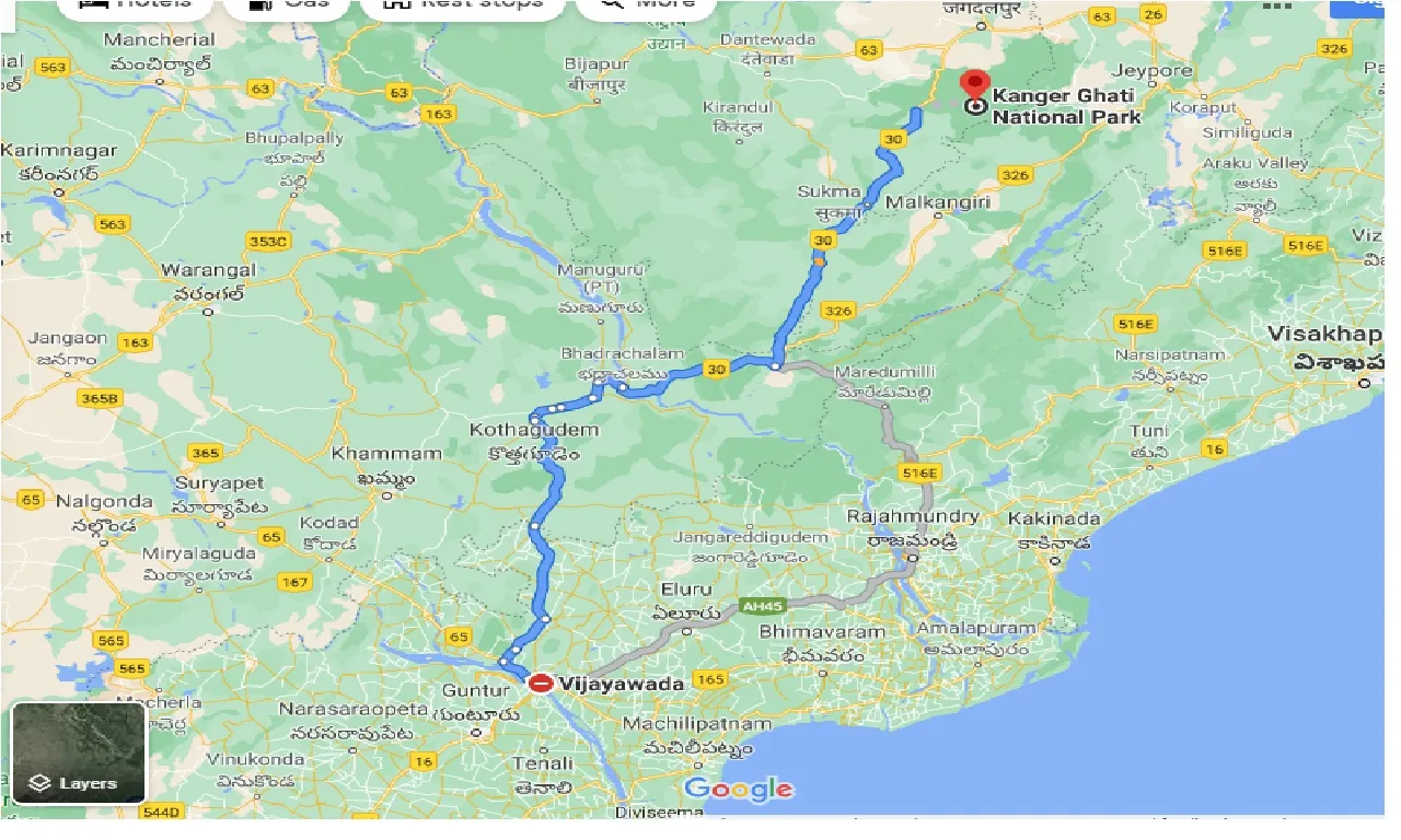 vijayawada-to-kanger-ghati-national-park-taxi