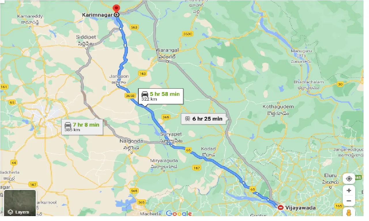 vijayawada-to-karimnagar-one-way