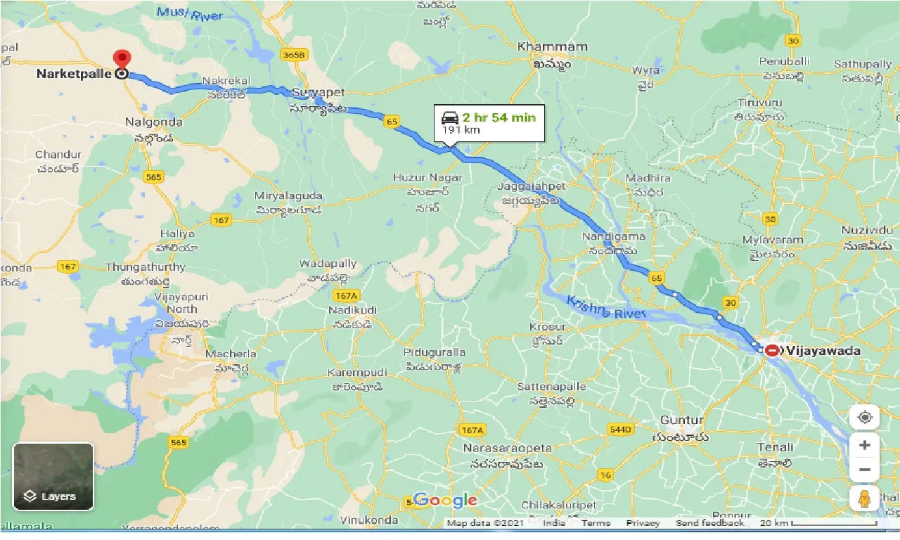 vijayawada-to-narketpalle-taxi