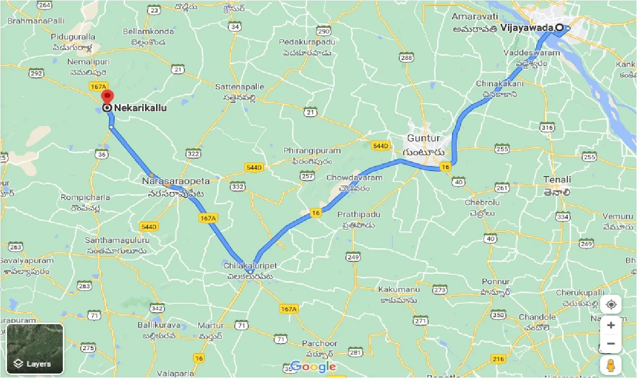 vijayawada-to-nekarikallu-one-way
