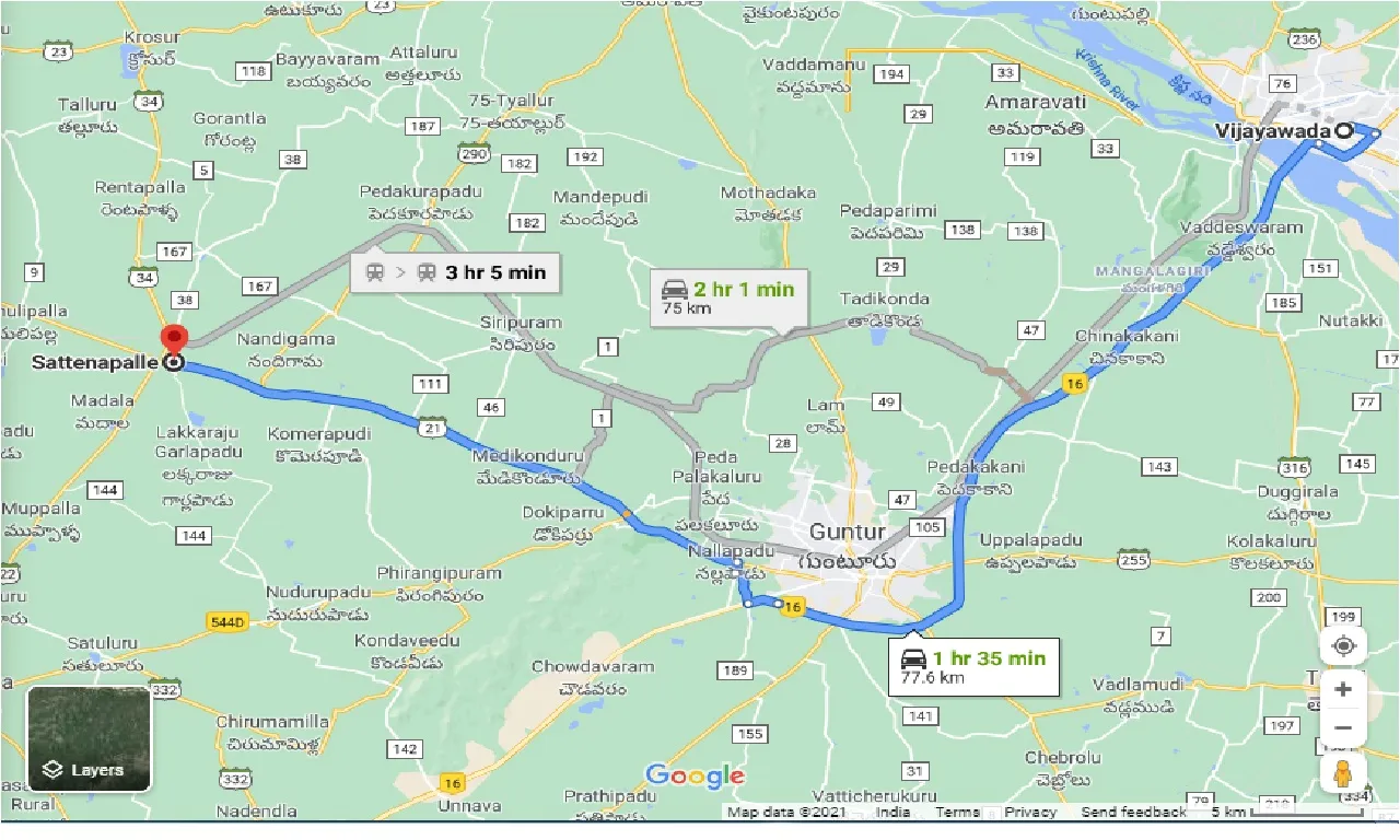 vijayawada-to-sattenapalle-taxi