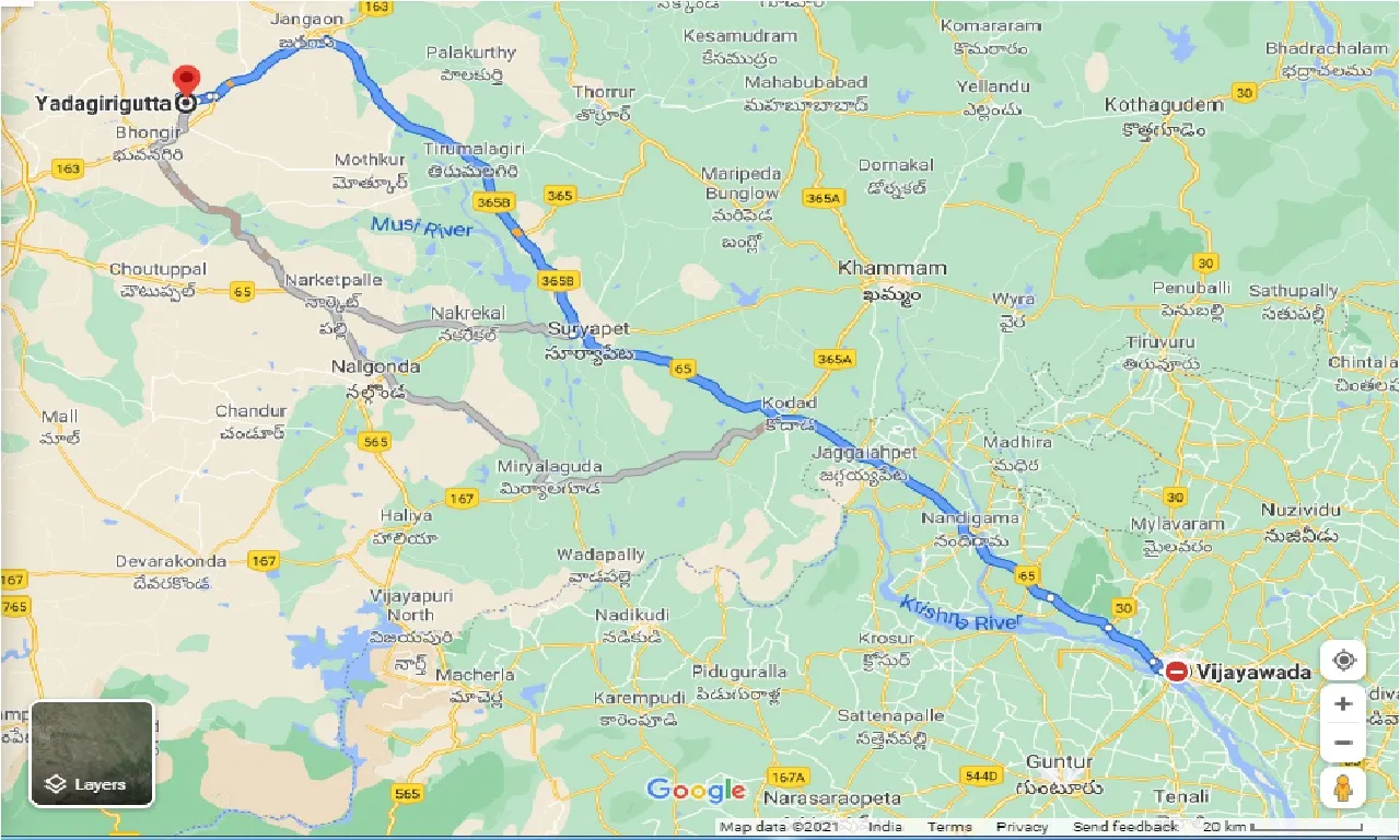 vijayawada-to-yadagirigutta-taxi