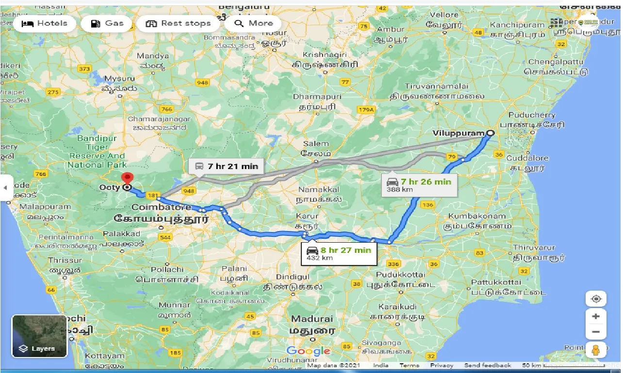 villupuram-to-ooty-round-trip