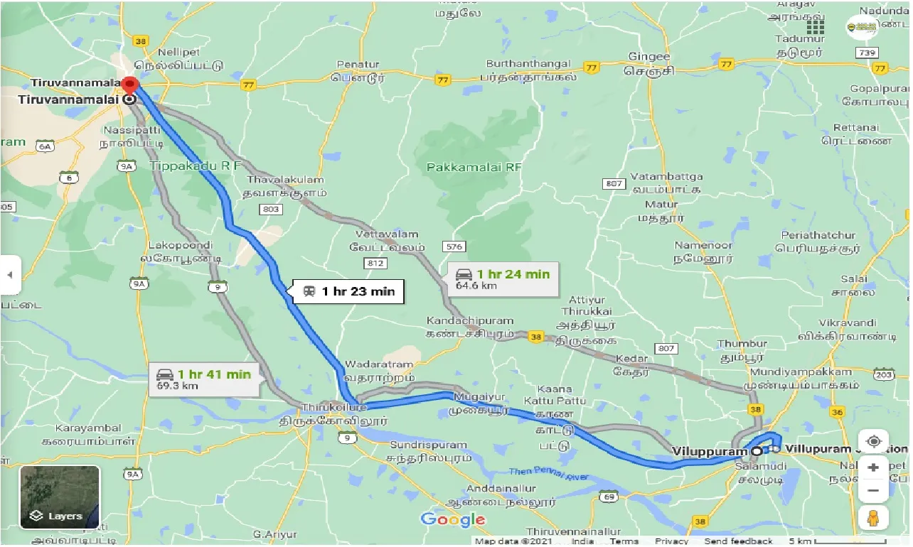 villupuram-to-tiruvannamalai-round-trip