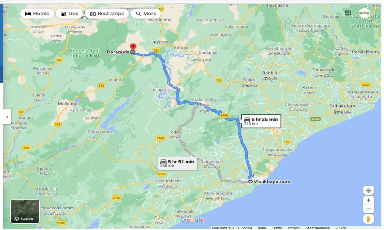 visakhapatnam-to-doraguda-one-way