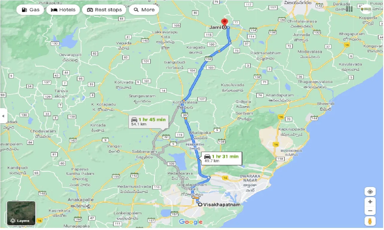 visakhapatnam-to-jami-one-way