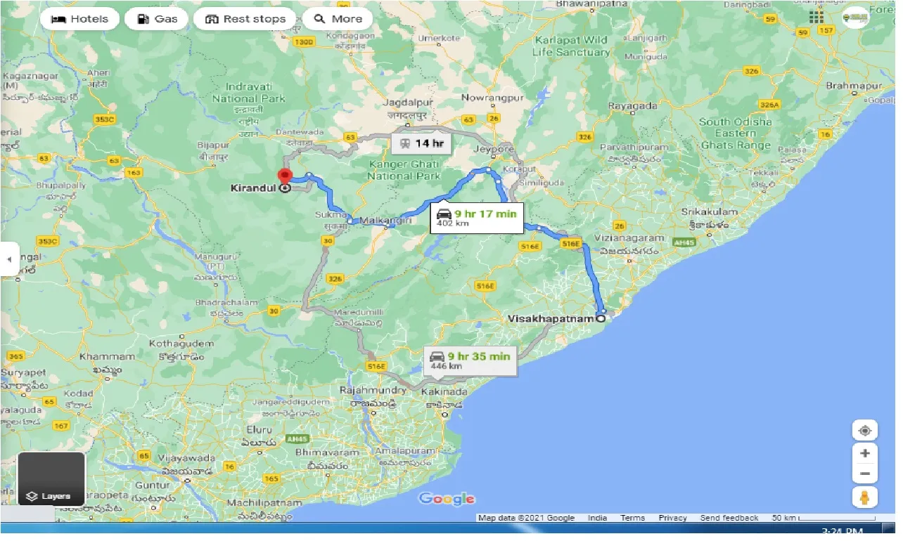 visakhapatnam-to-kirandul-one-way