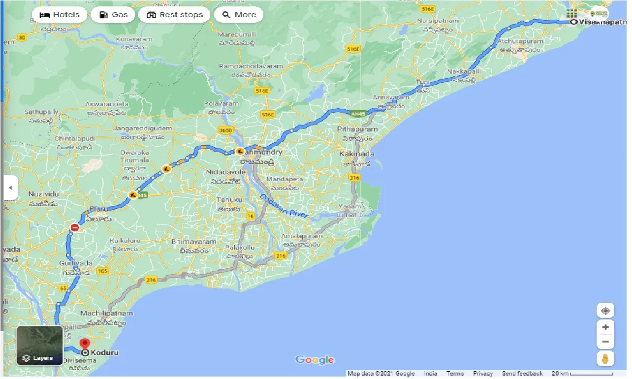 visakhapatnam-to-koduru-one-way