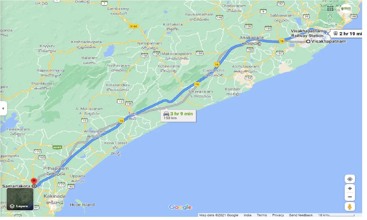 visakhapatnam-to-samalkota-one-way