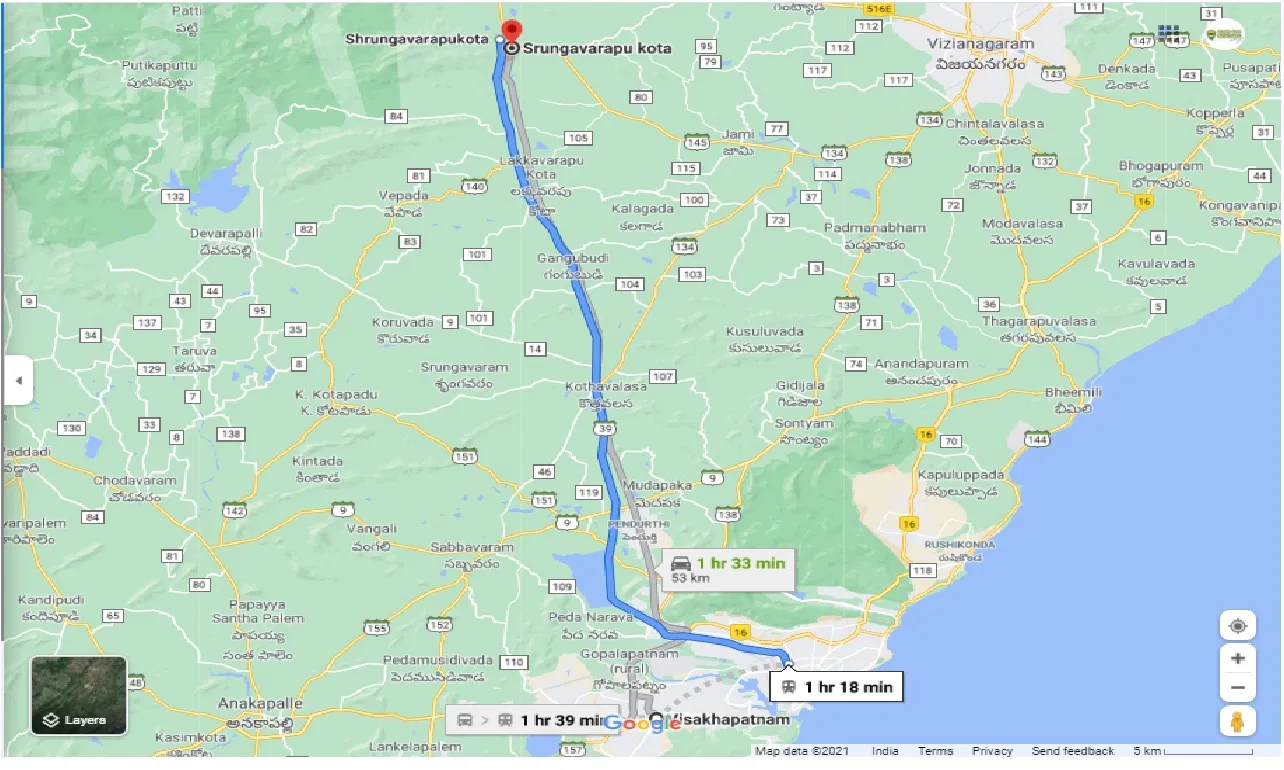 visakhapatnam-to-srungavarapukota-one-way