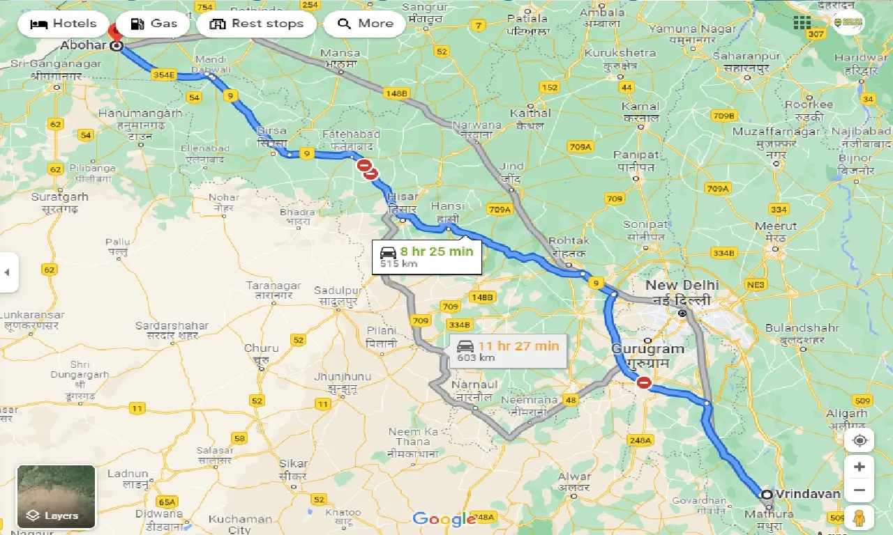 vrindavan-to-abohar-one-way